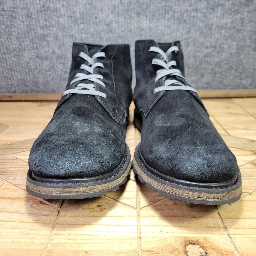 Sorel Madson II Men's 11.5 Waterproof Black Suede Lace Up Chukka Boots